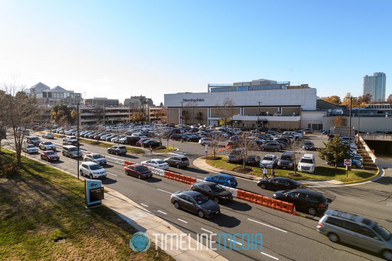 Traffic in and out of Tysons Corner Center on 2019 Black Friday