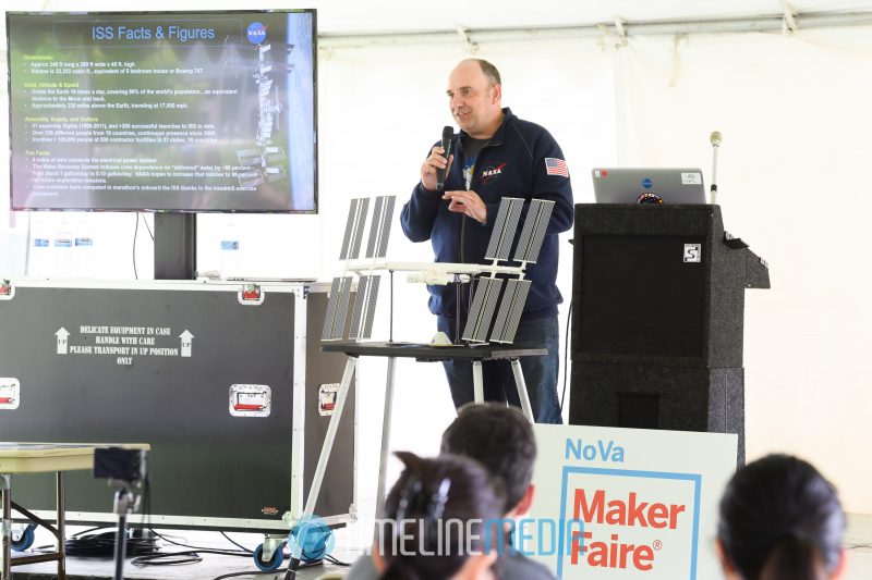 Speakers at the NoVA Maker Faire tent at GMU ©TimeLine Media 