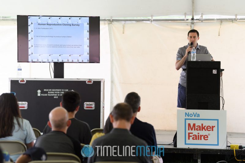 Speakers at the NoVA Maker Faire tent at GMU ©TimeLine Media 