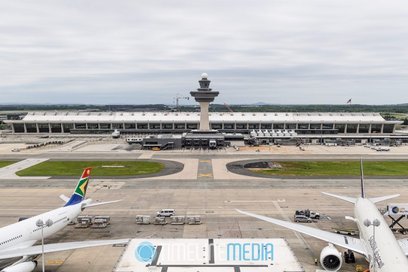 Main Terminal at Dulles Airport from a traffic control tower ©TimeLine Media