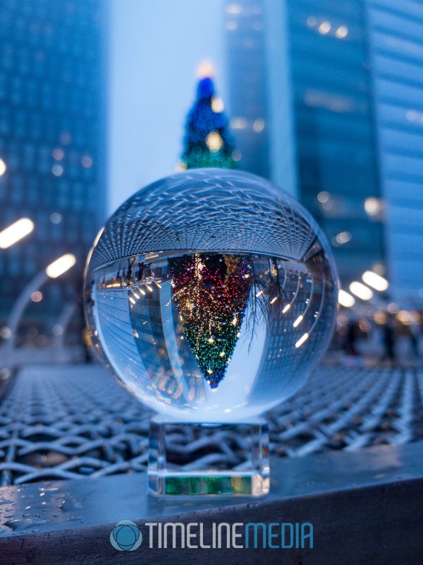 Lensball with Christmas Tree and Tysons in the background ©TimeLine Media