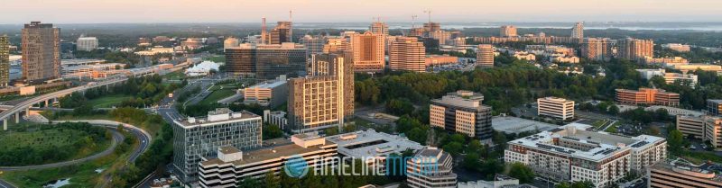 Panoramic view from above Tysons, Virginia from the top of the Capital One Tower by Rassi G. Borneo ©TimeLine Media